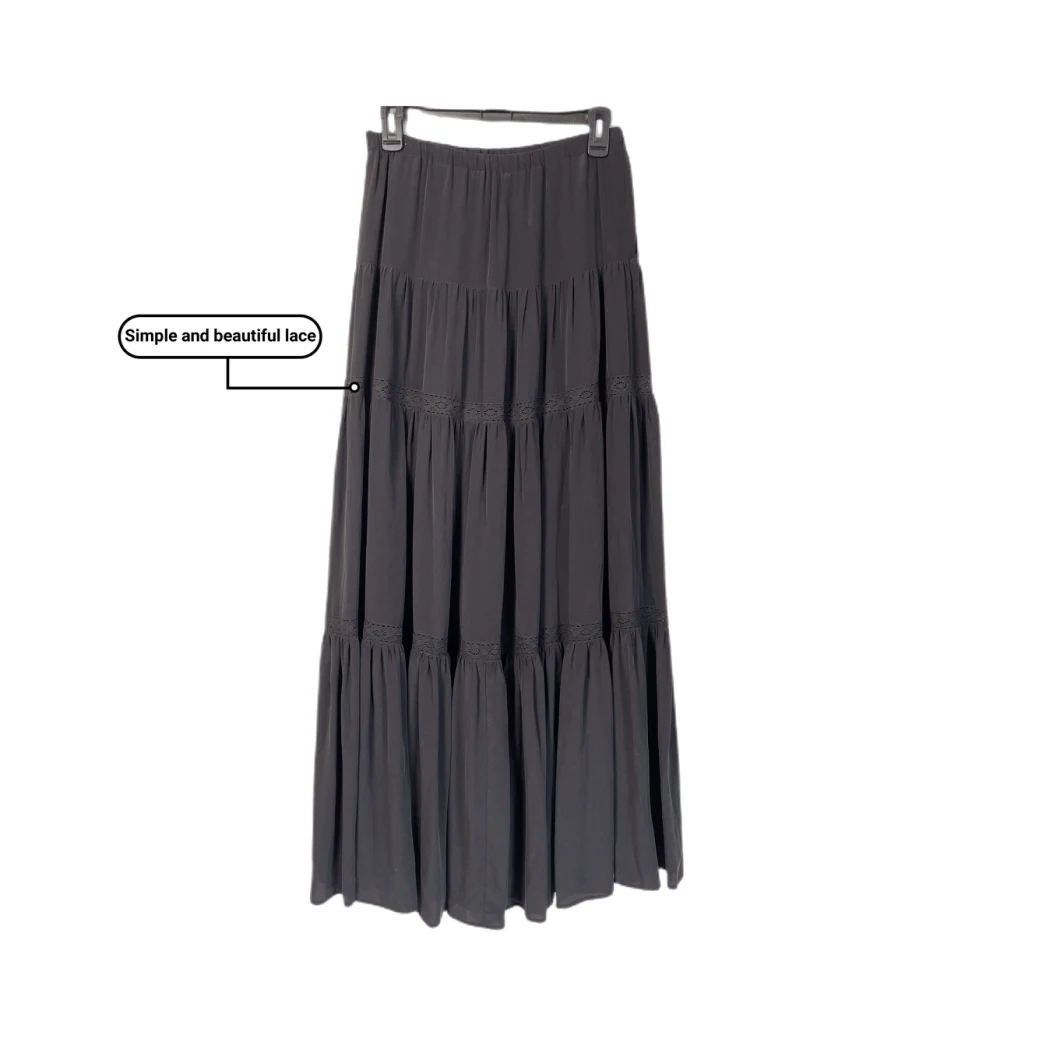 The latest High Waist Silk Cdc Sandwash Women Summer Long Maxi Skirt