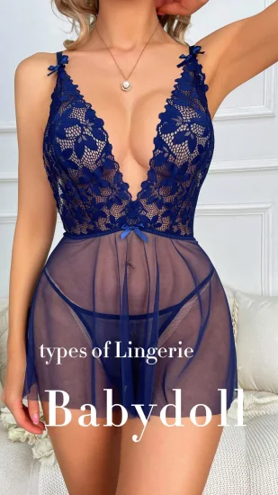 Conjunto Nuisette Femme Longue Dentelle mujeres Halter Chemise vestido Boudoir camisones lencería Sexy encaje Babydoll malla ropa de dormir